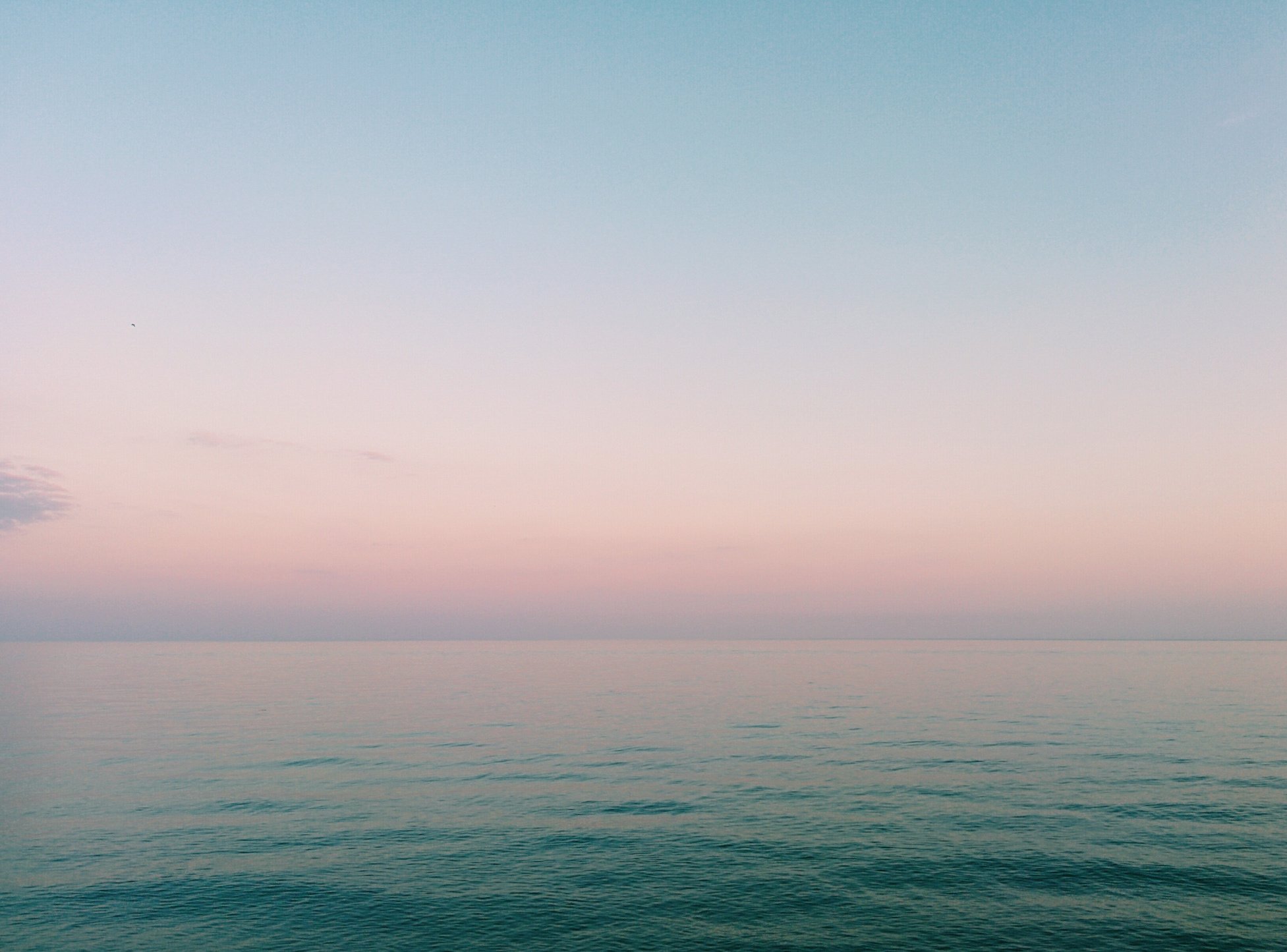 Scenic Calm Water and Sky